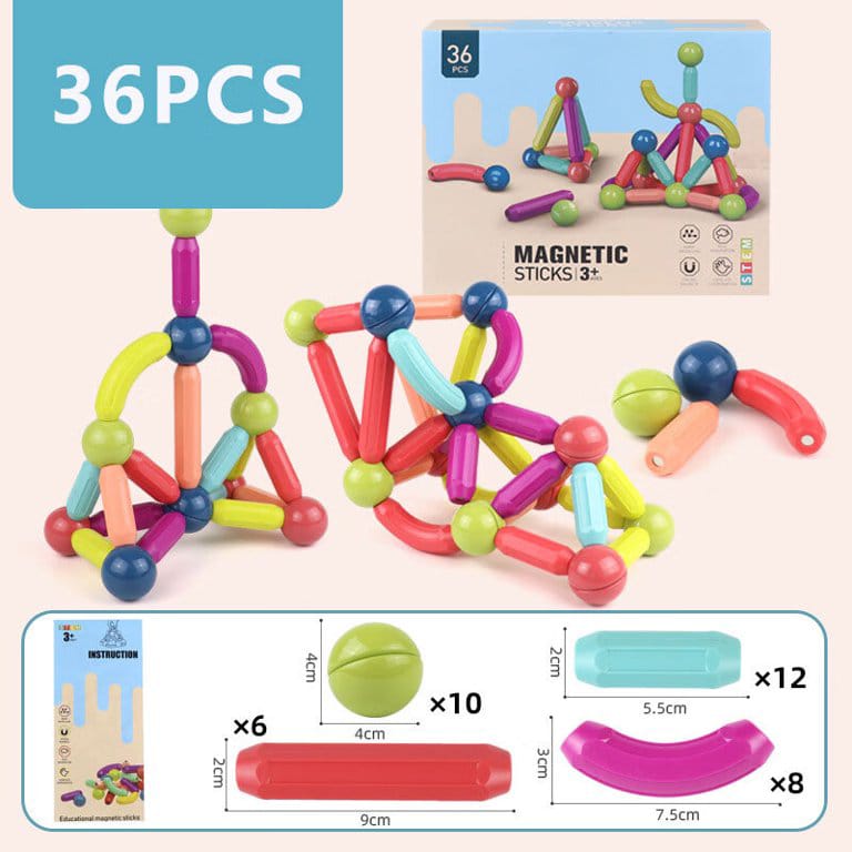 Magnetic Bar Blocks (36 Pieces)